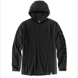 Carhartt Force Relaxed Fit Hooded Long Sleeve in Black